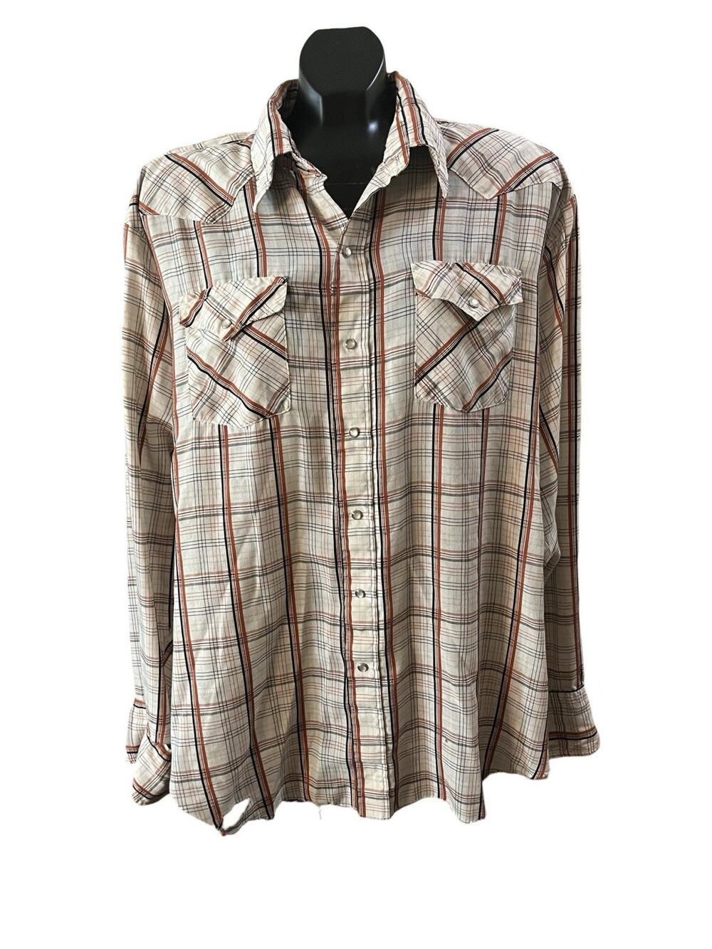 Vintage Panhandle Slim Western Pearl Snap Shirt – Size XL